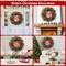 20 inch Artificial Christmas Wreath with LED String Lights for Front Door (Green,White) 19.6"D x 19.6"W x 19.6"H